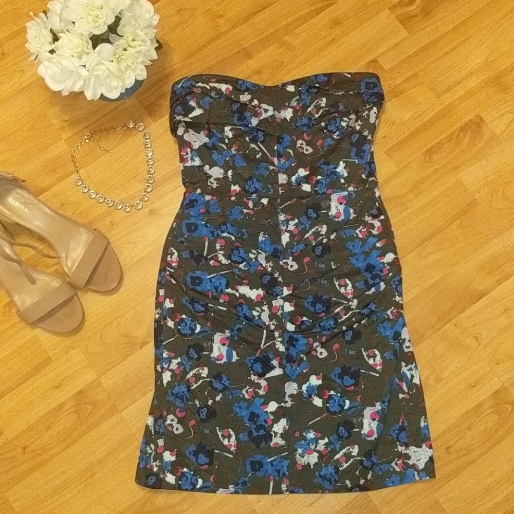 Rachel Roy strapless sweetheart floral mini dress